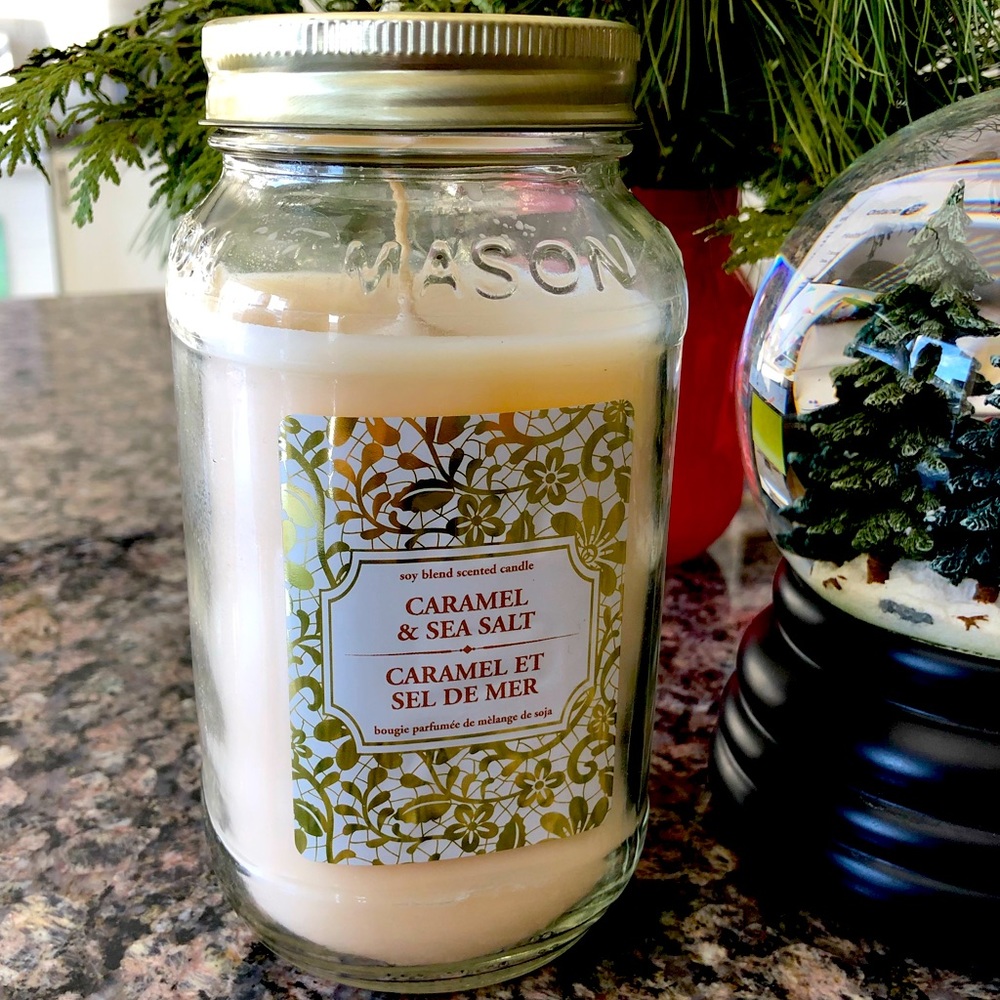 Caramel & Sea Salt Mason Jar Candle